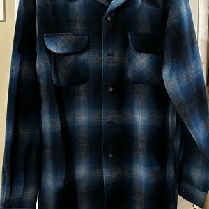 Pendleton Teal Plaid Board Shirt
